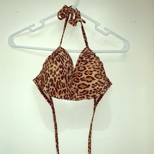 Cheetah print bikini top